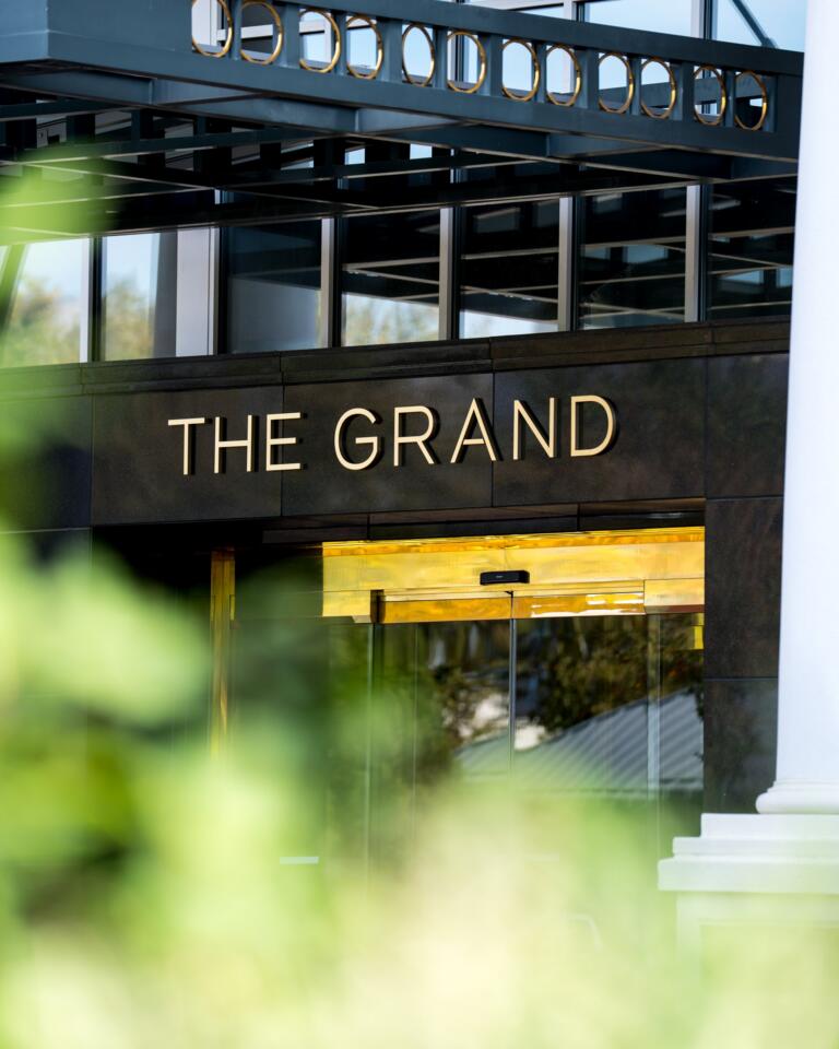 The Grand entrance signage